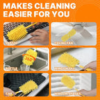 Reusable Duster Pads Compatible with Swiffer Hand Duster, 360 Duster Refill, Dusters Heavy Duty Refills, Microfiber Dusters Refills for Swiffer 3ft 6ft Extended Handle, 2 Pack (Handle is Not Included)