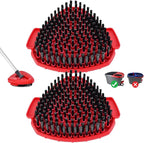 2 Pack Upgrade Scrub Brush Replace Heads Compatible with O Cedar EasyWring 1 Tank Spin Mop, Scrubber Brush Head for Ocedar EasyWring Spin Mop Scrubby Head Brush, More Layers of Bristles to Floor Clean