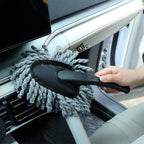 Tanlade 4 Pack Microfiber Car Duster Exterior Scratch Free with Extendable Handle Auto Duster Exterior Cleaning Dust Tools for Car Brush for Cars Truck Bike RV Boats Motorcycle (Gray with Red Edge)