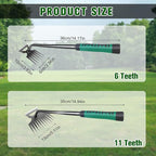 Garden Weeder Puller Tool, 6 Teeth Upgrade Weeding Artifact Uprooting Weed Tool, Manganese Steel Hand Weeder Tool, Dual Purpose Manual Weed Pulling Remover Tool with Rubber Handle