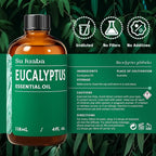 SU JUABA Eucalyptus Essential Oil 4 Fl Oz, 100% Pure Natural for Hair Care, Diffuser, Skin Care,Shower, Aromatherapy- 118ML