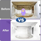 Microwave Cleaner, Angry Mama Microwave Steam Cleaner Upgrade, With Vinegar and Water That Cleans in Minutes, Kitchen Gadget Effective Cleaning, Elegant Smile Mama Cleaner