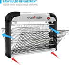 Indoor Electric Bug Zapper, 2800V Powerful Flying Insect Mosquito Killer w/ 20W Blue Light Attract, Plug-in Pest Control Machine for Moth, Fruit Fly, Fungus Gnat, Garage Bug Catcher/Eliminator/Trap