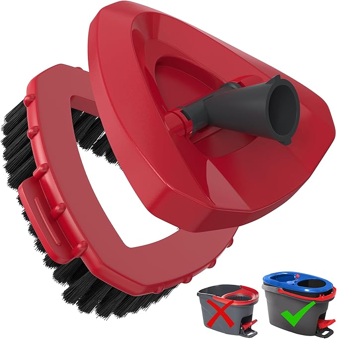 Scrub Brush with Mop Base for Ocedar Spin Mop 2 Tank System, Spin Mop Replacement Head for O Cedar Mop Replace Head, Scrub Brush Attachment for O Cedar Mop Scrubber Head, Scrub Head for Ocedar Mop