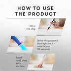 Refill for White Surface Repair Kit - Fix Chips & Defects in Minutes | Restore Tiles Bathroom Fixtures and Countertops with Ease | for Porcelain Fiberglass Corian Acrylic Ceramic Enameled and More