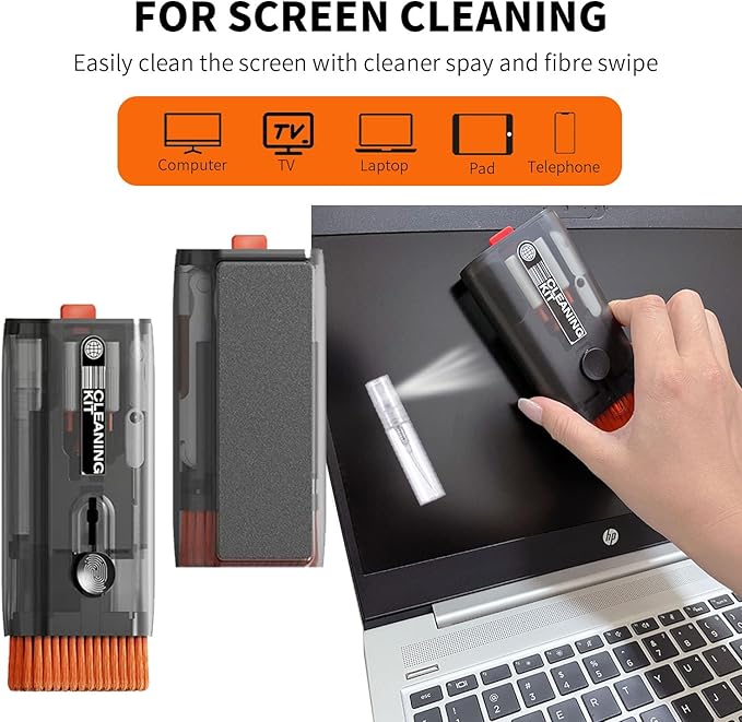 Keyboard Cleaning Kit All in 1 Keyboard Cleaner,Laptop Computer Screen Cleaning Brush, Cleaning Pen for Airpods, Gaming PC Accessories Electronics Clean Tool,Cleaning Kit for iPhone/iPad/Monitor