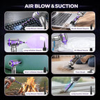 2026 Upgraded 4-in-1 Handheld Cordless Car Vacuum Cleaner, 16000PA High Power Air Blower & Mini Car Vacuum Cleaner with LED Light for Home, Office & Auto, 15000mAh long Battery & Type-C Fast Charging