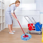 2 Pack Mop Replace Heads Compatible for OCeda, Spin Mop Refill Head Replacement for RinseClean 2-Tank System - Fluffy Microfiber, Machine Washable and Easy to Replace