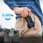 2-in-1 Electric Compressed Air Duster & Car Vacuum Cleaner - 130000RPM High Power Air Blower with LED Light 100-Gear Rechargeable Strong Keyboard Cleaner for PC, Laptop, Home, Car - Black