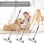 2 in 1 Carpet Rake for Pet Hair Removal,Reusable Pet Hair Removal Broom - 56” Adjustable Long Handle Cat Dog Hair Remover Carpet Scraper for Rugs, Mats, Couch, Bed