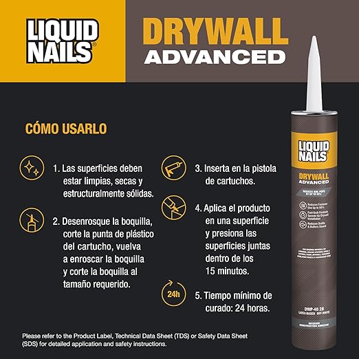 Liquid Nails Drywall Advanced 28 oz. Off-White Latex-Based Interior Drywall Adhesive, 12 Pack