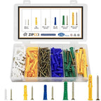 232Pcs Drywall Anchors and Screws Kit, Includes 116Pcs Plastic Wall Anchors Set, 116Pcs Wood Screw, Wall Anchors and Screws for Drywall