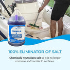 KINZUA ENVIRONMENTAL Formula-X Concentrated Salt Stain Remover & Surface Protector, Professional Salt Remover for Floors, Boats, Carpets, Salt Neutralizer for Vehicles Prevents Corrosion, 1 Gallon