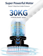 Electric Spin Scrubber, 9 in 1 Cordless Cleaning Brush with Type C USB Port, Charger, 3 Adjustable Speed, LED Display, Electric Scrubber for Cleaning Bathroom Tub Tile Floor (Fixed Head)