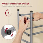 Tajsoon Expandable Shoe Rack for Closet 4 Tier, 29“-41“Adjustable & Stackable Shoe Shelf Storage, Metal Shoe Rack Organizer for Front Door Entrance, Closet, Garage, Entryway, Grey