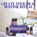 SALKING Sleep Essential Oils Set, Pure and Natural Essential Oils, Fragrance Oil Scented Oils for Oil Diffusers 6 x 10 ML - Lavender, Vetiver, Sandalwood, Valerian, Helichrysum, Benzoin…