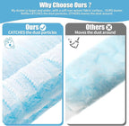 40 Count 360° Heavy Duty Duster Refills Compatible with Swiffer, Large Size-Extra Thick Disposable Electrostatic Duster Refill with 1 Short Handle for Furniture, Blinds, Ceiling Fans