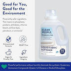 The Clean People Liquid Fabric Softener - Softens & Removes Static Cling - Vegan (50 Fl Oz, Fragrance Free)