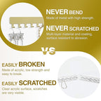 Necklace Holder - Hanging Jewelry Organizer, Self-Adhesive, Wall Mount, 2 PCS, Gold