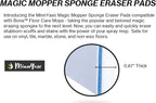 Magic Mopper Sponge Eraser Mop Pad | Compatible with Bona and 18" Wet Mops | 18-inch Magic Sponge Eraser Pad Refill | 3 Pack