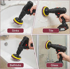 4 pcs 4.76 Inch Bathtub non scratch Scrub Pads, Drill Brush Attachments for Cleaning, Non-Scratch Scouring Pad, Scrub Polishing Scouring Pads for Household Cleaning