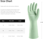 ThxToms 4 Pairs Reusable Rubber Gloves, 13" Natural Latex, 10mil Thick Heavy Duty Dishwashing & Cleaning Gloves, Non-Slip Grip, Multi-Color, Ideal for Kitchen, Bathroom, Car, & Garden Cleaning, Small