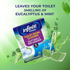Toilet Bowl Cleaner Butterfly Rim Hanger – 6 × 1.8 OZ (50g), Lasts Up to 6 Months, Cleans & Deodorizes with Every Flush (Eucalyptus and Mint)