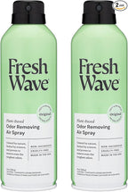 Fresh Wave Odor Eliminator Spray & Air Freshener, 8 oz. | Pack of 2 | Non-Aerosol, Fine Mist | Odor Absorbers | Safer Odor Relief | Natural Plant-Based Odor Eliminator | For Furniture, Fabrics & Trash