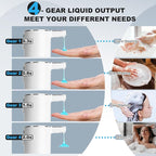 Automatic Soap Dispenser Liquid for Bathroom: 14 OZ Wall Touchless - Plastic White 4-Level Adjustable Modern Auto Electric Soap Dispenser - Kitchen Hand Dish Lotion Kids Family