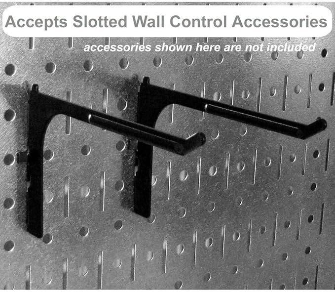 Wall Control 30-WRK-400WB Standard Workbench Metal Pegboard Tool Organizer,White/Black