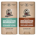 Dr. Squatch Natural Deodorant for Men - Odor-Squatching Aluminum Free - Rainforest Rapids & Wood Barrel Bourbon (2.65 oz, 2-Pack)