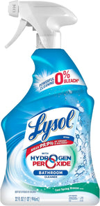 Lysol Bathroom Cleaner Spray, For Cleaning and Disinfecting, Bleach Free (Contains Hydrogen Peroxide), Cool Spring Breeze Scent, 32oz