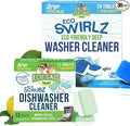 Eco-Gals Eco Swirlz Washing Machine Cleaner with Bonus Eco Scrubz Dishwasher Cleaner Add On 36 Count Deep Cleaning Tablets