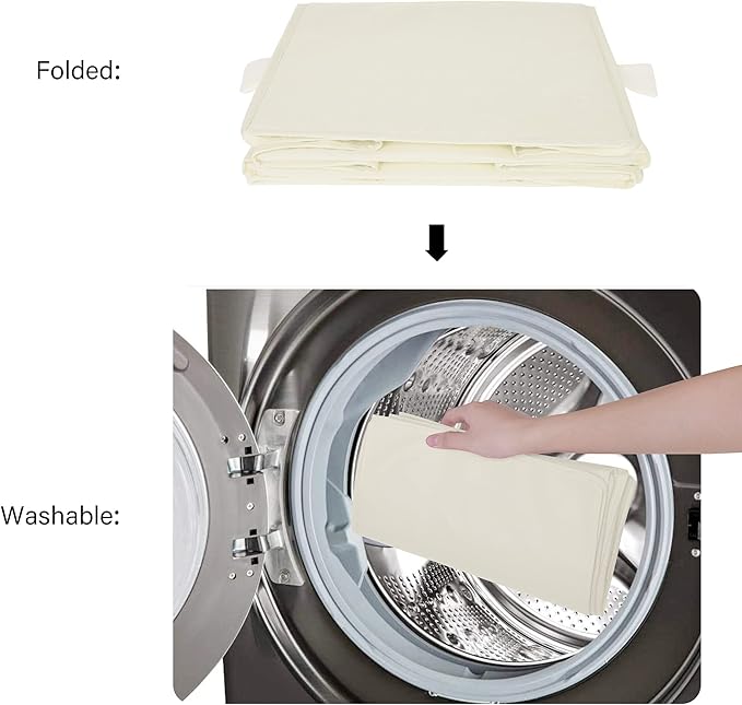 GRANNY SAYS 3-Shelf Hanging Organizer, Foldable Hanging Closet Storage, Closet Shelves Organizer for Camper, Beige, 29 ½" H X 12" W X 12" D, 2-Pack