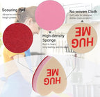 Heart Shaped Sponge with Words, Dual-Sided Kitchen Scrubber for Washing Dishes, Pots, Pans and General Household Cleaning, ‌Multicolour (6 Pack)