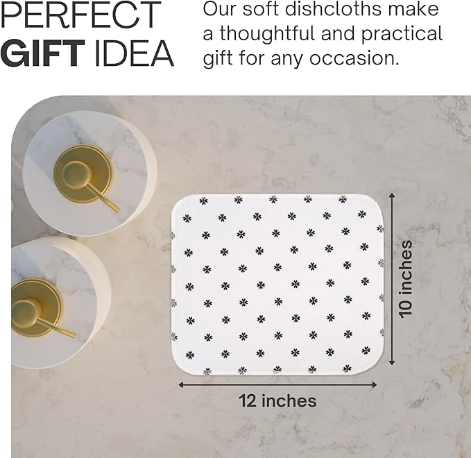 Reusable Paper Towels (12"x10”) - Soft Absorbent 100% Cloth Paper Towel - Washable Paper Towels Rolls w/Cardboard Roll - Napkins Washable - Reusable Dish Cloths (Minimalist, 12x10inch)