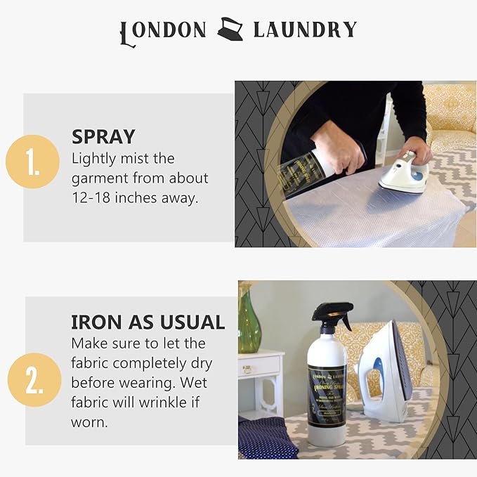 Ironing & Sizing Spray 32 Oz. - Spray Starch Alternative - Less Stiff than Starch - Unscented