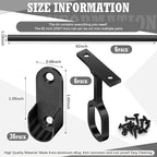 Tandefio Chrome Closet Rod 92 Inch with Oval Closet Rod 6 End Supports for Laundry Room Hanging Clothes Waterproof Shower for Curtains(Black)