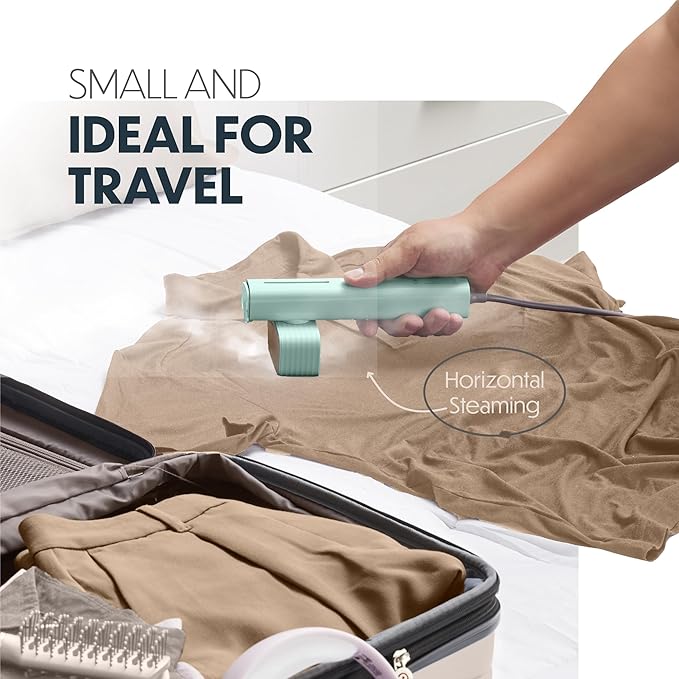 Portable Steamer for Clothes, Professional Handheld Garment Steamer 15s Fast Heat-up, 70ml Water Tank, 900W Mini Steam Iron for Home and Travel