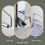 Laundry Hanger,NEWRAIN Wall Mounted Clothes Hanger with Swing Arm Holder Brass Hanging Drying Rack Space Saver,Chrome