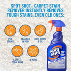 Spot Shot Professional Instant Carpet Stain Remover with Trigger Spray, 32 OZ (2-Pack)