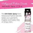 Hollywood Fashion Secrets Anti Static Spray for Clothes – Static Guard Spray Travel Size, Skin & Clothing Statics Eliminator, 1.7 fl oz
