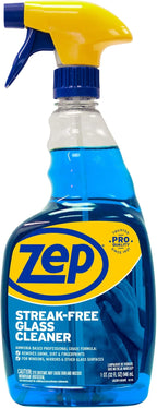 Zep Streak-Free Glass Cleaner - 32 Oz (Case of 4) ZU112032- Professional Grade Formula that Cleans Dirt, Fingerprints, Grime, Smoke Haze, and Toothpaste on Windows, Mirrors, and Other Glass Surfaces