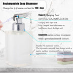 Automatic Soap Dispenser, Touchless Smart Foam Soap Dispenser, USB Rechargeable, 7.6oz / 225ml, Dish Soap Dispenser for Bathroom, Kitchen, Hotel - Bule