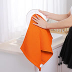Homaxy 100% Cotton Waffle Weave Kitchen Dish Towels, Ultra Soft Absorbent Quick Drying Cleaning Towel, 13 x 28 Inches, 6-Pack, Orange
