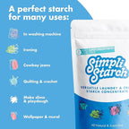 Dissolvable Liquid Starch Powder Mix. Makes 128 Oz Liquid Starch. Perfect For Stiffening Fabric, Removing Wrinkles, Laundry & Ironing. Ideal for Arts and Crafts, Paper Mâché, Playdough (1 Pack)