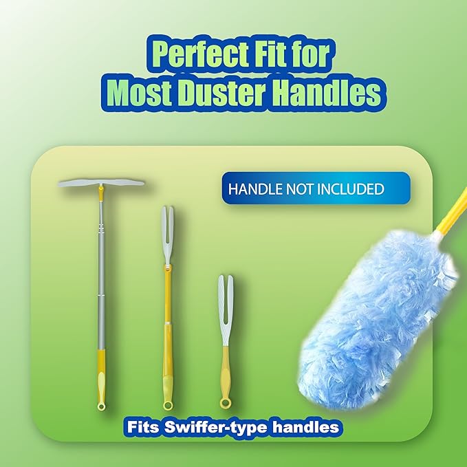 40 Count Disposable Microfiber Duster Refills for Swiffer- 360 Degree Heavy Duty Dry Duster Refills (Handle Not Included)