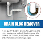 Pipeline Dredging Agent, Drain Clog Remover, Powerful Pipe Dredging Agent Powder, Sink and Drain Pipe Unclogging Agent For Kitchen Toilet (2)