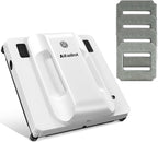 AlfaBot Window Cleaning Robot, Dual Nozzles with Ultrasonic Spray, 5000Pa Window Cleaner Robot with Edge Detection, 3 Intelligent Path Planning, Anti-Slipping System