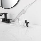 Glass Jar with Metal Lid for Bathroom Organization, Clear Apothecary Jar for Cotton Balls, Q Tips, and Small Accessories, Stylish Bathroom Storage Container Black